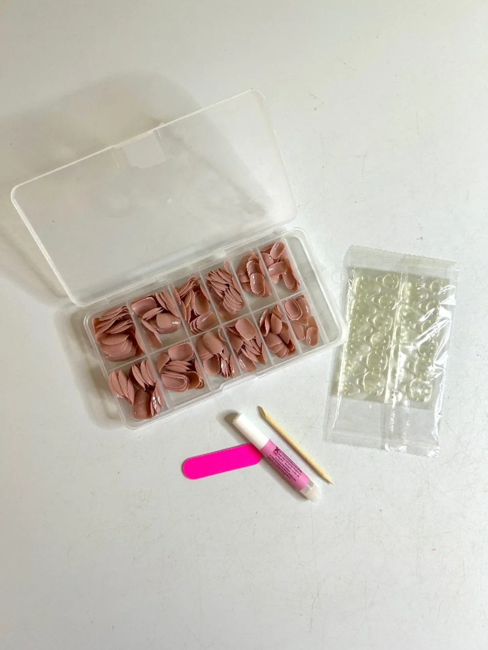 Nude Neutral Pink Short Square Press On Nails